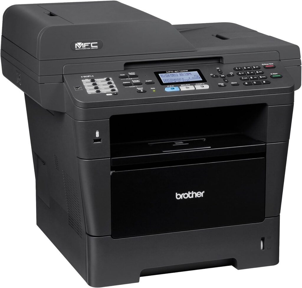 Brother Printer MFC8710DW Wireless Monochrome Printer with Scanner, Copier and Fax, Amazon Dash Replenishment Ready