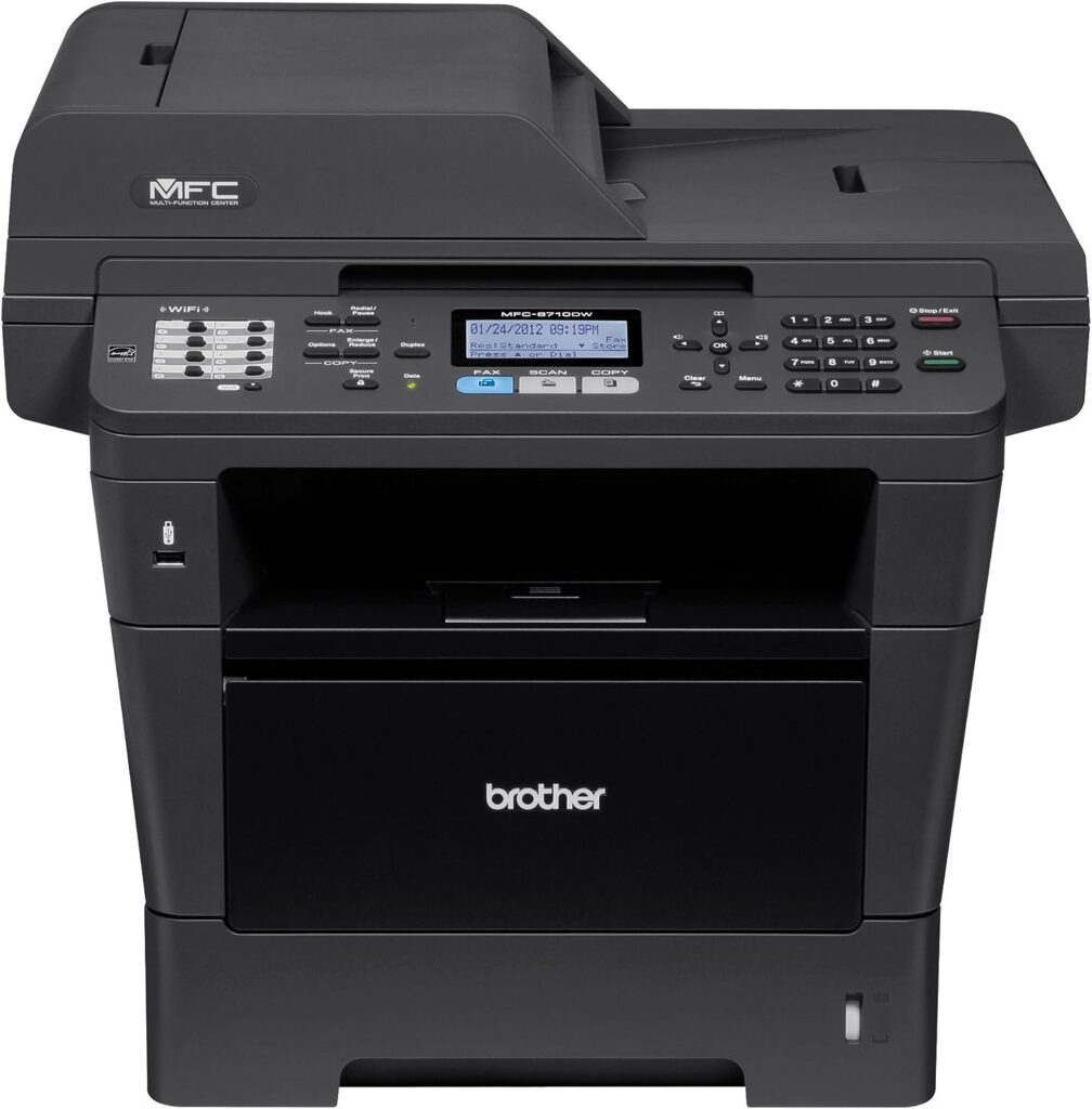 Brother Printer MFC8710DW Wireless Monochrome Printer with Scanner, Copier and Fax, Amazon Dash Replenishment Ready