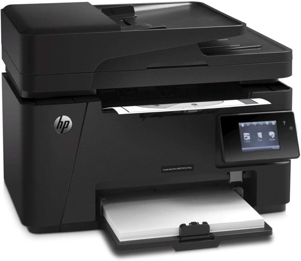 Hewlett-Packard-HP Laserjet Pro Wireless Monochrome Multifunction M127fw Laser Printer, Copier, Scanner and Fax, Up to 21 ppm, 600 x 600 dpi Black Print Quality