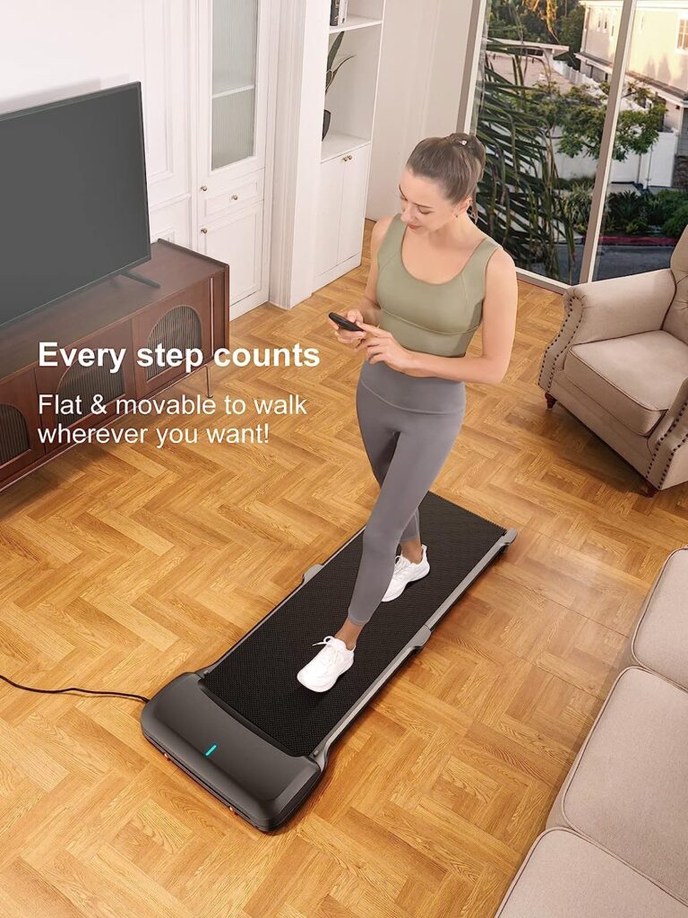 KingSmith WalkingPad C1 Under Desk Treadmill - 1HP Folding Walking Pad with Remote Control, No Assembly Required