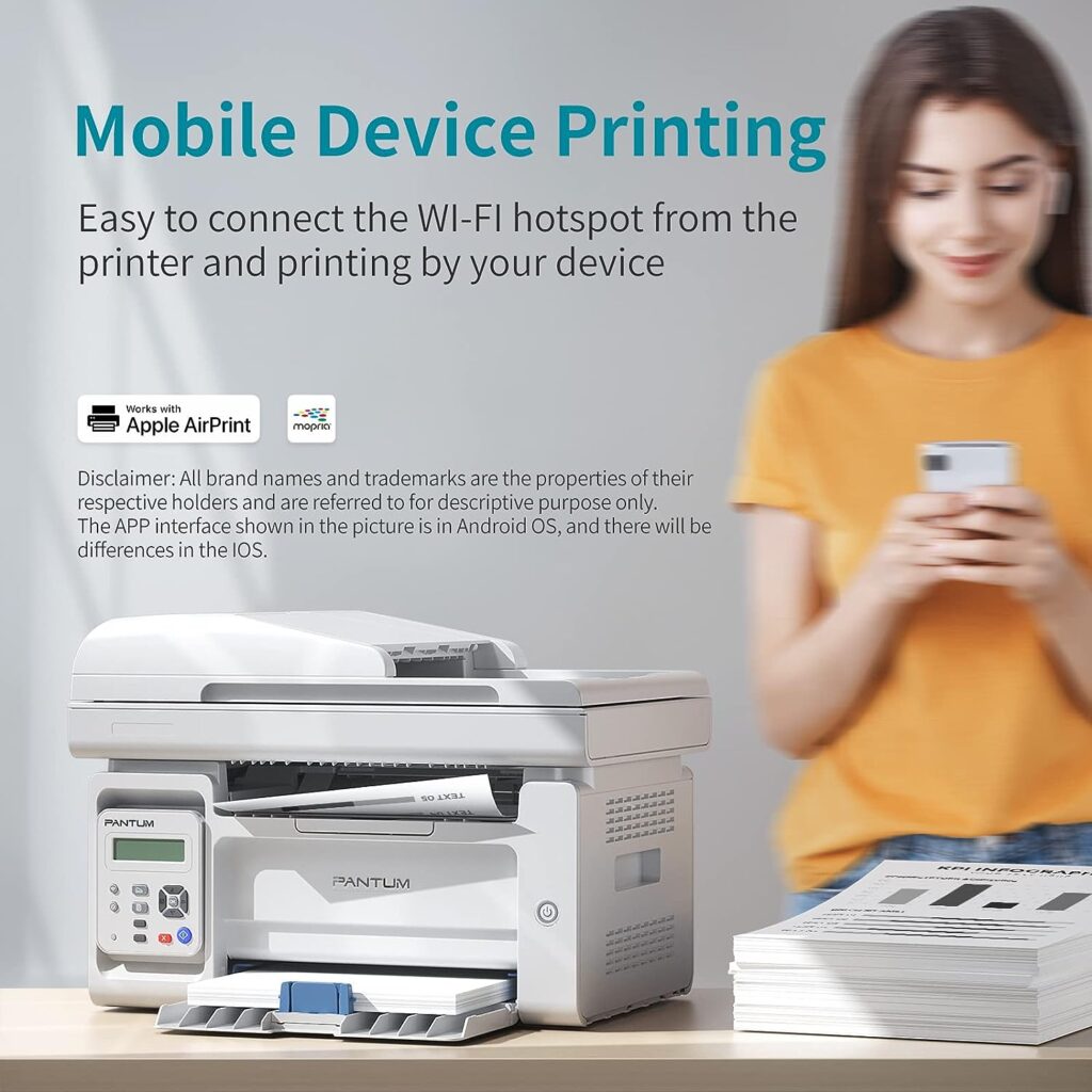 Pantum M6552NW Monochrome Laser Multifunction Printer with Wireless Networking Mobile Printing Large Paper Capacity