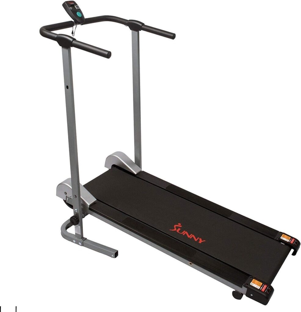 Sunny Health  Fitness SF-T1407M Foldable Manual Walking Treadmill, Gray