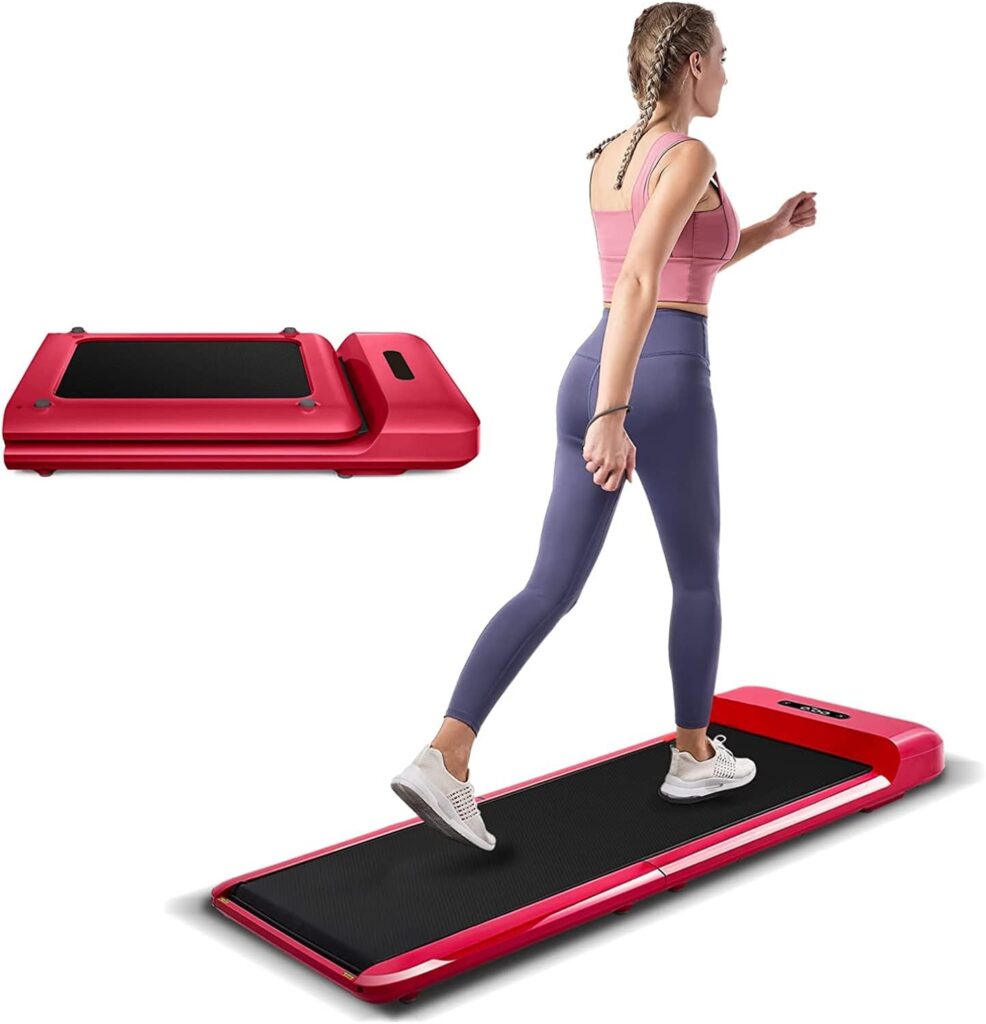 Walkingpad Under Desk Treadmill, Walking Pad Treadmill with Footstep Induction Speed Control, Untra Slim Smart Foldable Walking Treadmill Running Jogging Exercise Machine for Home Office 0-3.72MPH C2