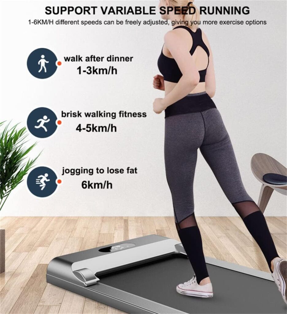 YXDFG Foldable Treadmill, Smart Walking Running Machine, with 2.0HP Electric Treadmill, with Remote Control LCD Display, Suitable for Aerobic Fitness at Home and Gym